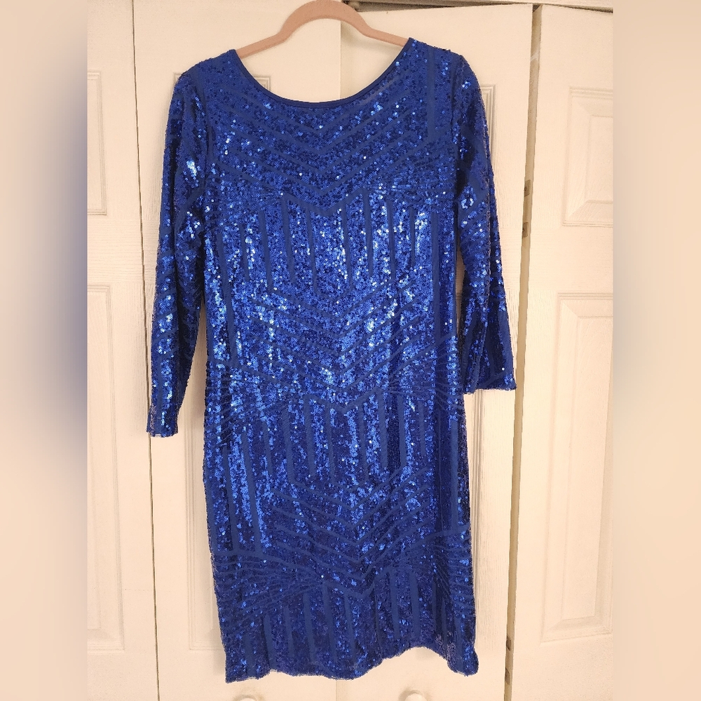 Sequin Long Sleeve Bodycon Dress